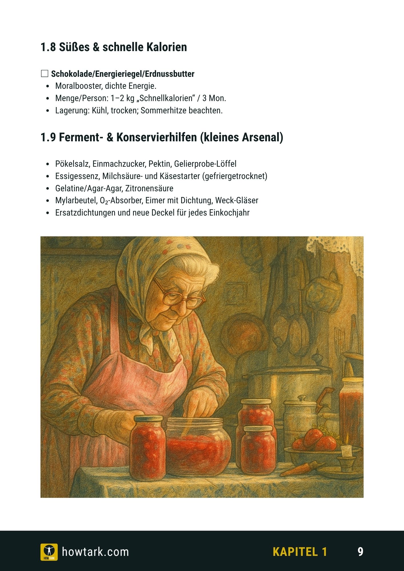 HOWTARK Checkliste Vorratskammer Inhalt 3