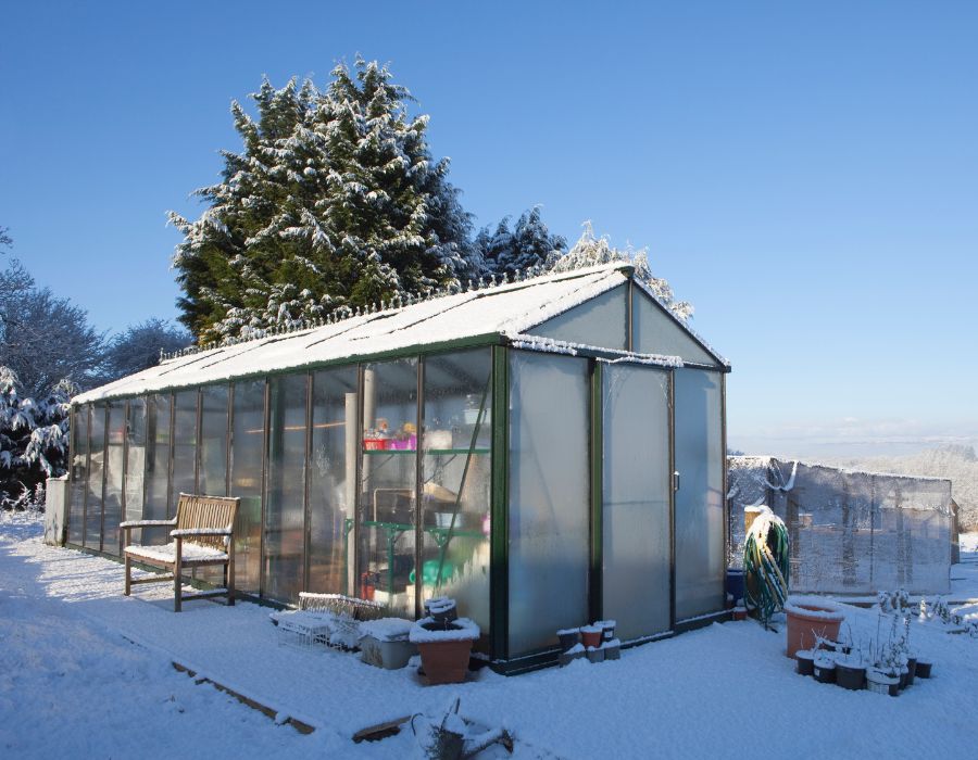 HOWTARK Gewächshaus im Winter