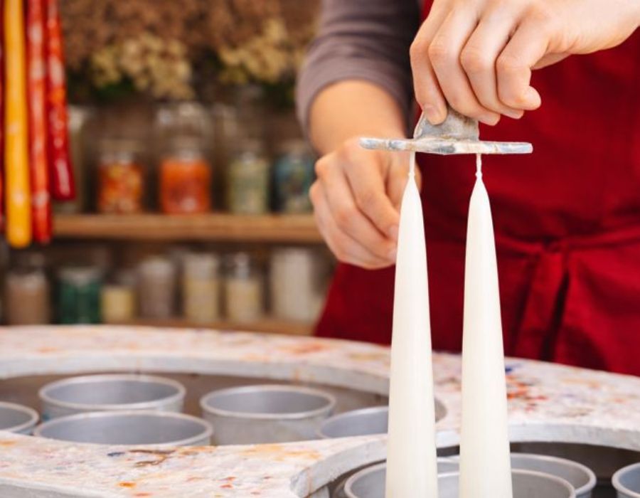 HOWTARK Kerzen ziehen am Docht